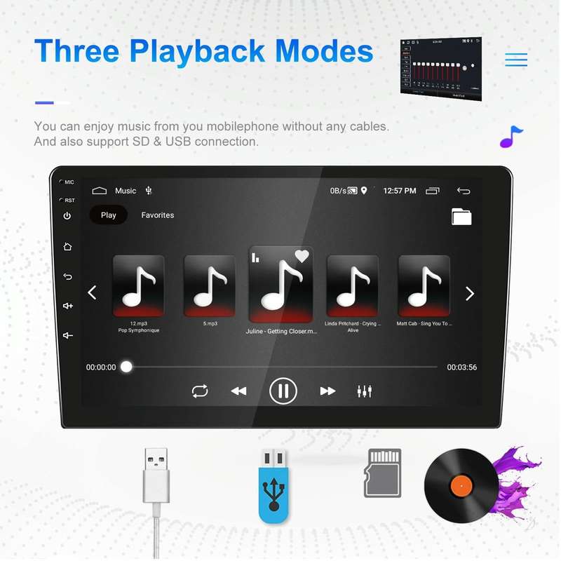 A3195 9 Inch Car Android Large Screen Navigation Central Control Screen 2+32G Player with CarPlay...