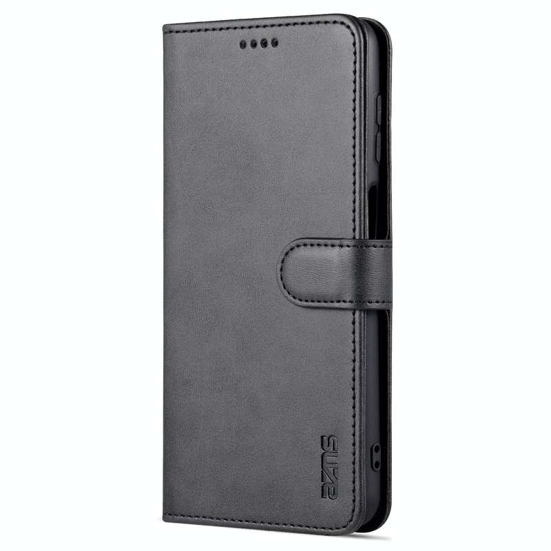 For Samsung Galaxy A23 5G AZNS Skin Feel Calf Texture Horizontal Flip Leather Phone Case(Black)