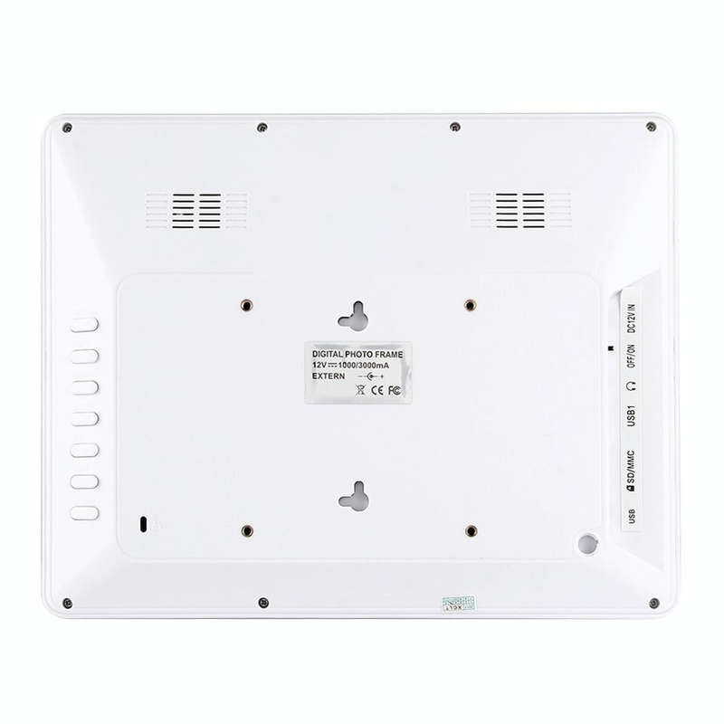 12.0 inch Digital Picture Frame with Remote Control Support SD / MMC / MS Card and USB , White (1...