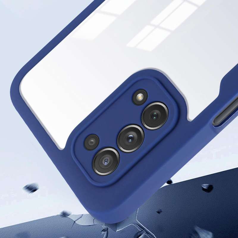 For OPPO A74 5G Acrylic + TPU 360 Degrees Full Coverage Phone Case(Black)
