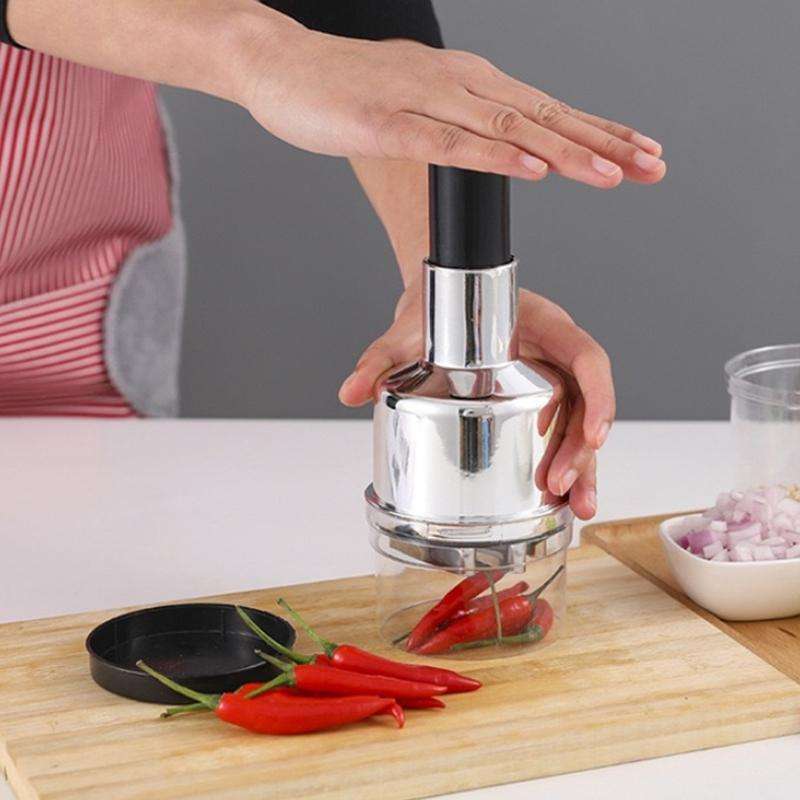 Press Kitchen Cutter Garlic Onion Pat Knife, Specification: Plating Silver