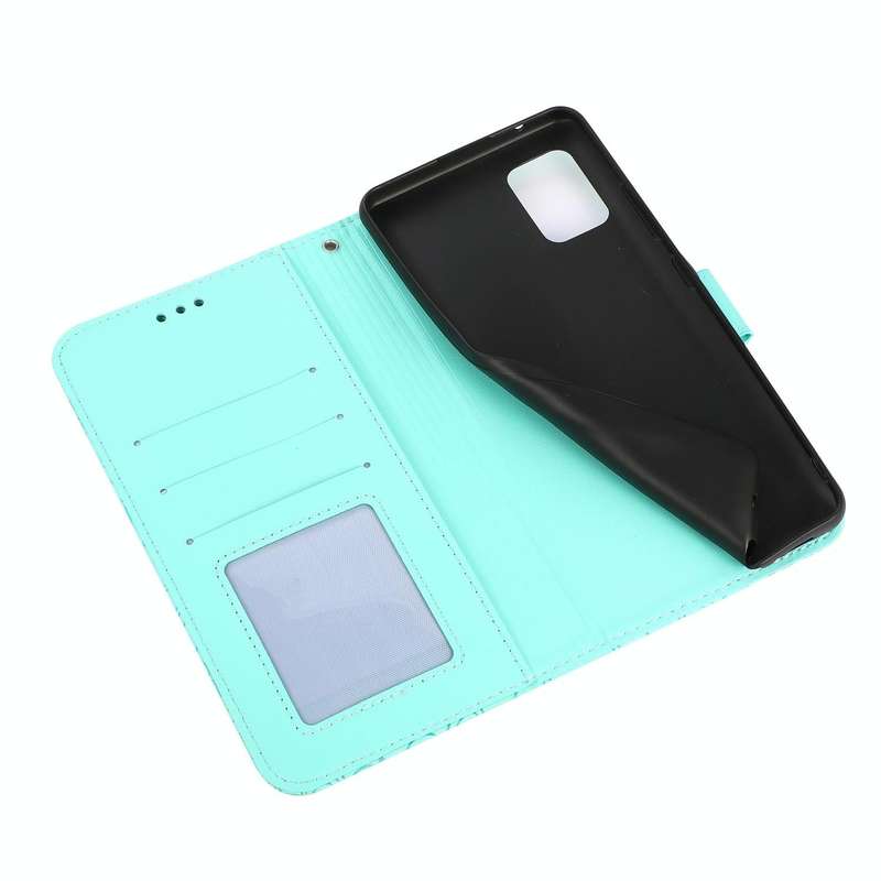 For Samsung Galaxy A51 Skin Feel Embossed Sunflower Horizontal Flip Leather Case with Holder & Ca...