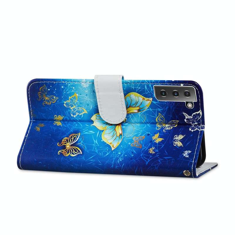For Samsung Galaxy S21 5G Painted Pattern Horizontal Flip Leather Case with Holder & Card Slots &...