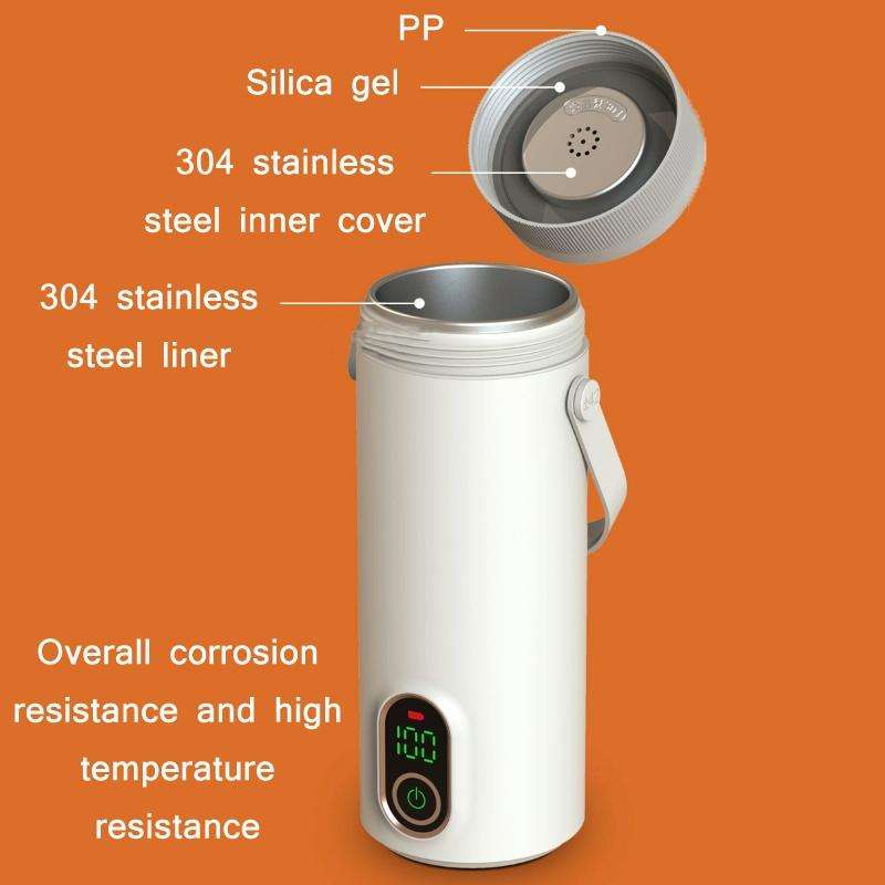 Portable Breast Milk Thawing Fast Heating Bottle Warmer, CN Plug(White)