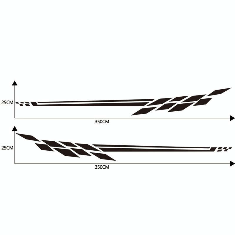 Car Styling Plaid Series PVC Sticker Auto Decorative Sticker (Black)