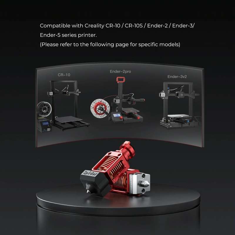 CREALITY 3D Printer Part Spider High Temperature and High Flow Hotend Pro(Red)