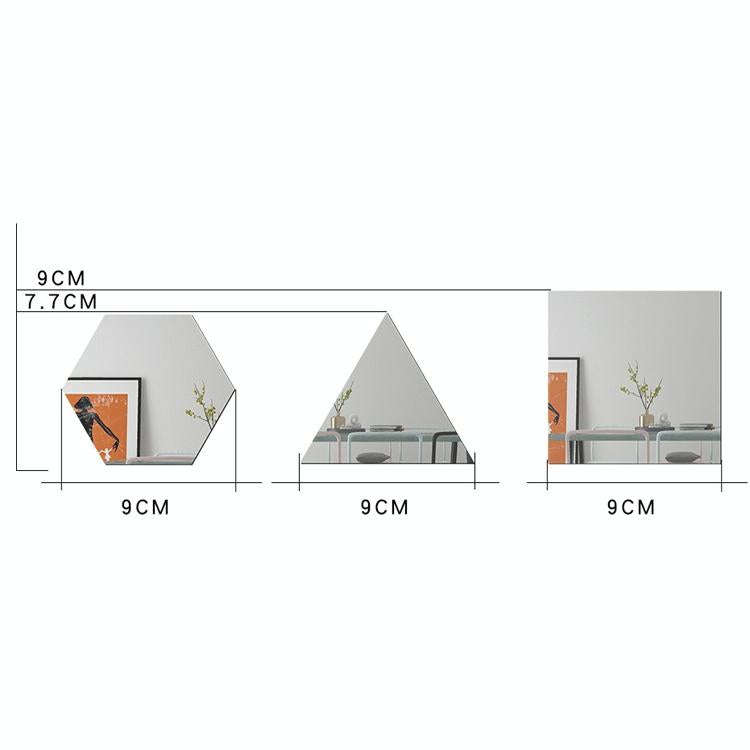 Ym300 16 PCS / Set Home Personal Wall Stickers DIY Acrylic Wall Decorative Mirror(Quartet Silver)