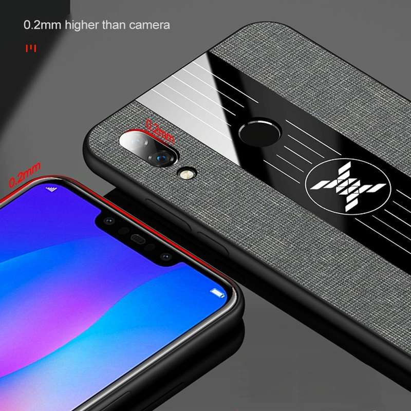 For Huawei nova 3i XINLI Stitching Cloth Textue Shockproof TPU Protective Case(Blue)