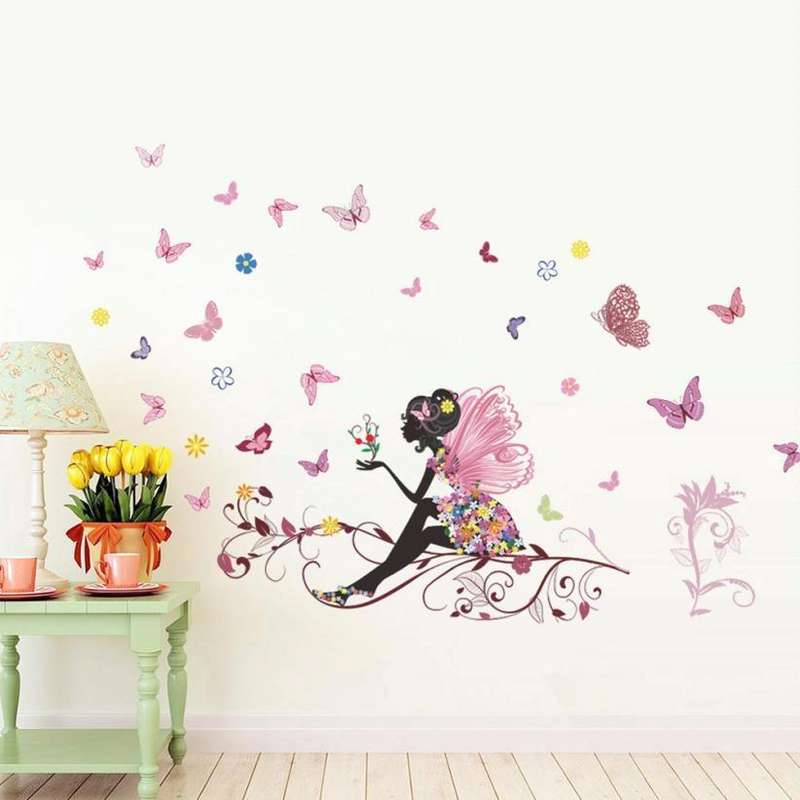 Removable Butterfly Fairy Bedroom Living Room Wall Sticker
