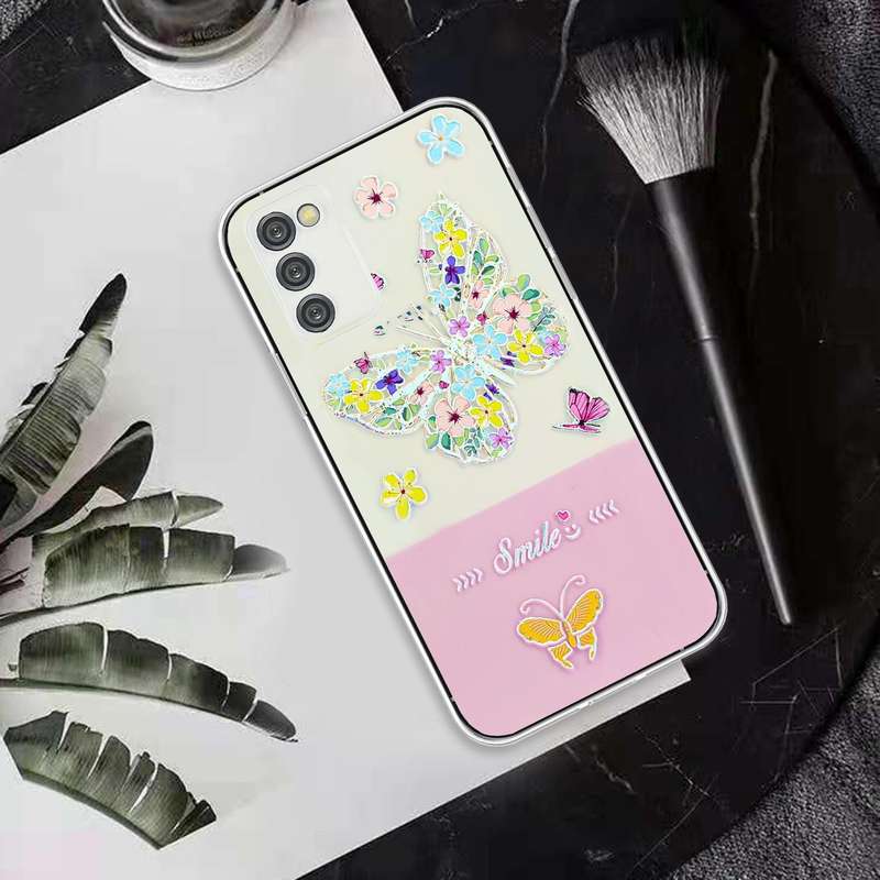 For Samsung Galaxy A54 5G Bronzing Butterfly Flower TPU Phone Case(Colorful Butterfly)