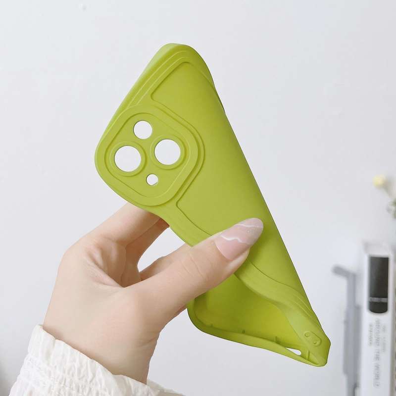 For iPhone 12 mini Wave Edge Silicone Phone Case(White)