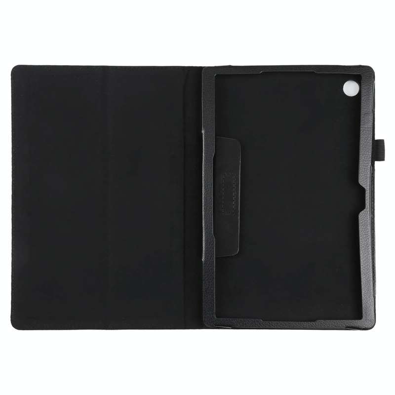 For Samsung Galaxy Tab A8 10.5 2021 Litchi Texture Solid Color Leather Tablet Case(Black)
