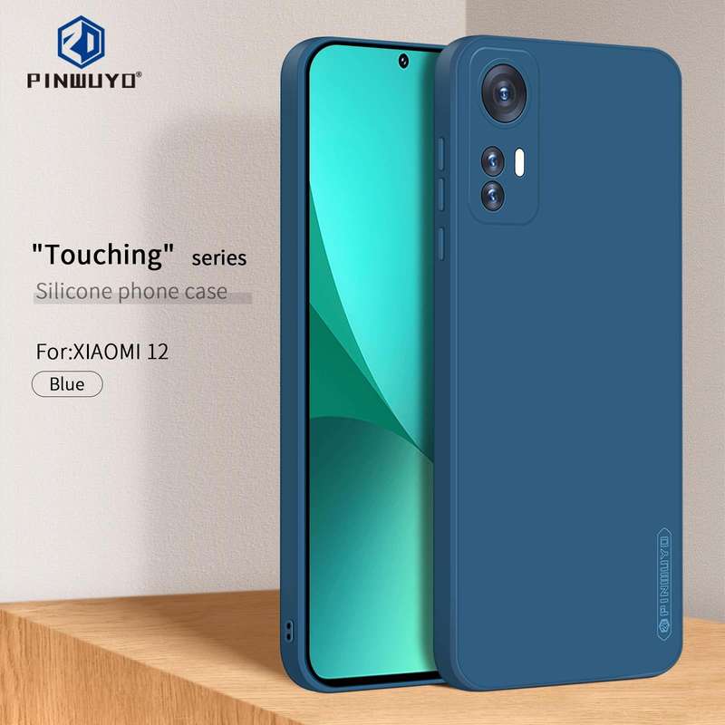 For Xiaomi 12 PINWUYO Liquid Silicone TPU Phone Case(Blue)