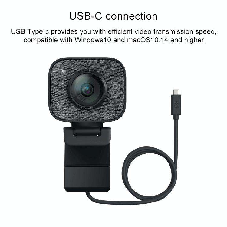 Logitech StreamCam Full HD 1080P / 60fps Auto Focus USB-C / Type-C Port Live Broadcast Gaming Web...
