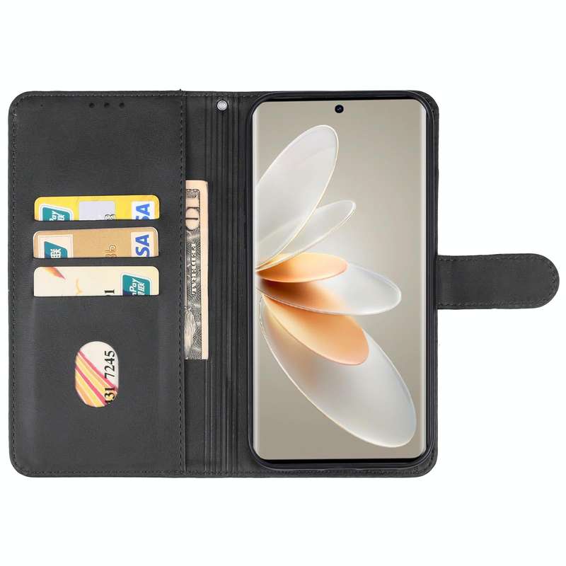For vivo V27 Leather Phone Case(Black)