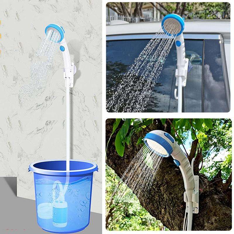 LLT-ES01 Electric Pet Shower Outdoor Camping Bath Device, Style: High Match (Pink)