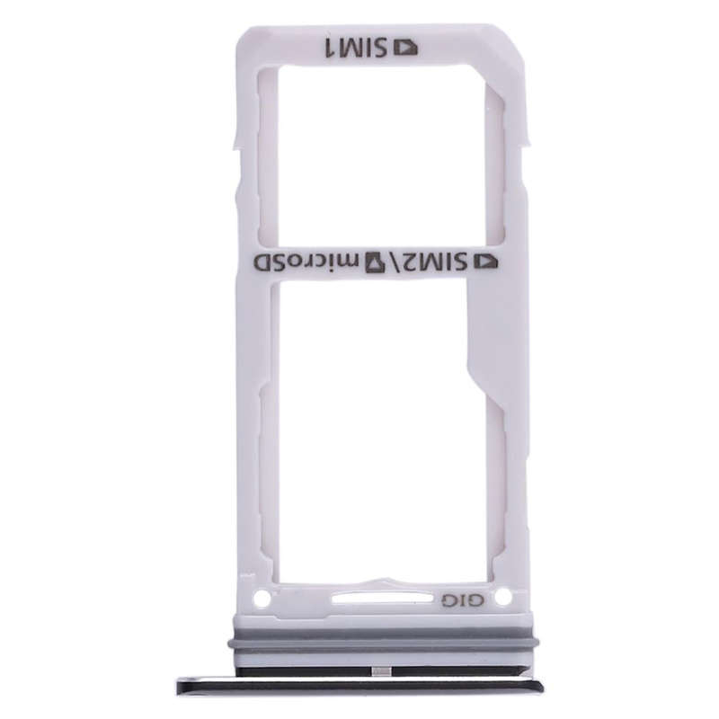 For Galaxy S8 / S8+ 2 SIM Card Tray / Micro SD Card Tray (Black)