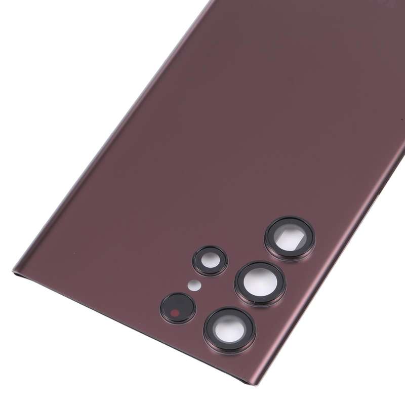 For Samsung Galaxy S22 Ultra 5G SM-S908B Battery Back Cover with Camera Lens Cover (Purple)