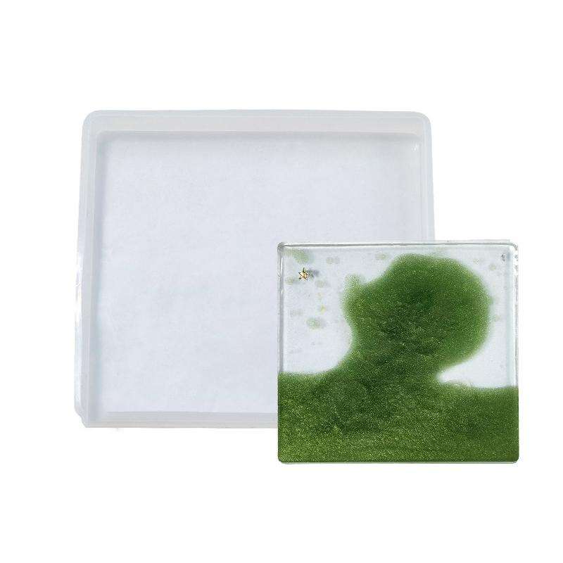 DIY Crystal Epoxy Storage Box Silicone Mould, Specification: Square Coaster DJ-99