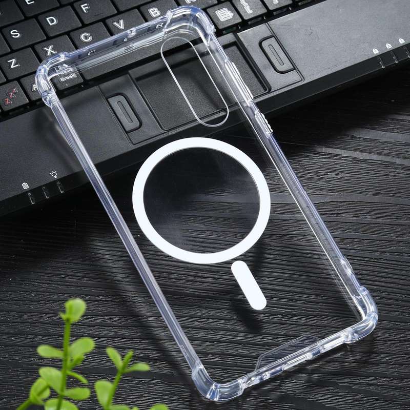 For Huawei P30 Magsafe Case Clear Four-corner Airbag Shockproof PC + TPU Case with Magnetic(Trans...