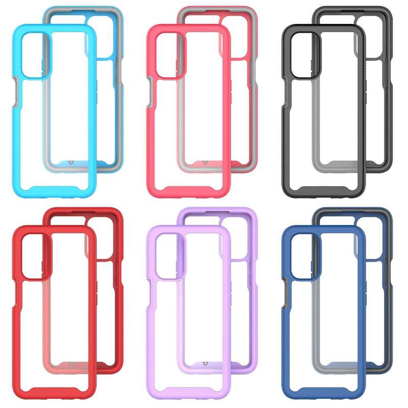 For OPPO A54 5G / A74 5G Starry Sky Solid Color Series Shockproof PC + TPU Case(Black)