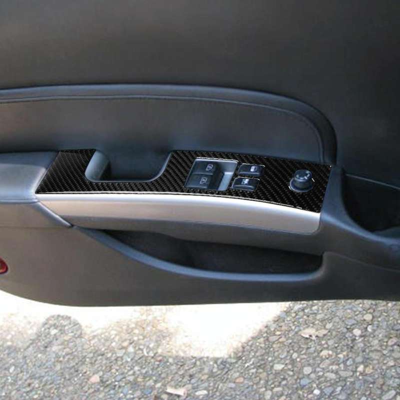 Car Carbon Fiber Glass Lift Decorative Sticker for Nissan 350z 2006-2009, Right Drive