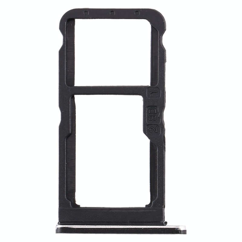 SIM Card Tray + SIM Card Tray / Micro SD Card Tray for Nokia 7 TA-1041 (Black)