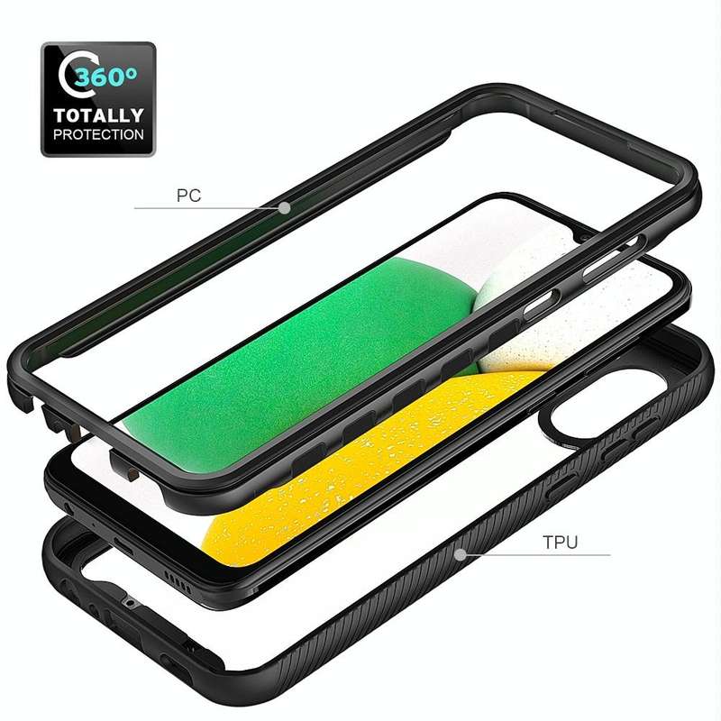 For Samsung Galaxy A03 Core Starry Sky Solid Color Series Shockproof PC + TPU Phone Case(Black)