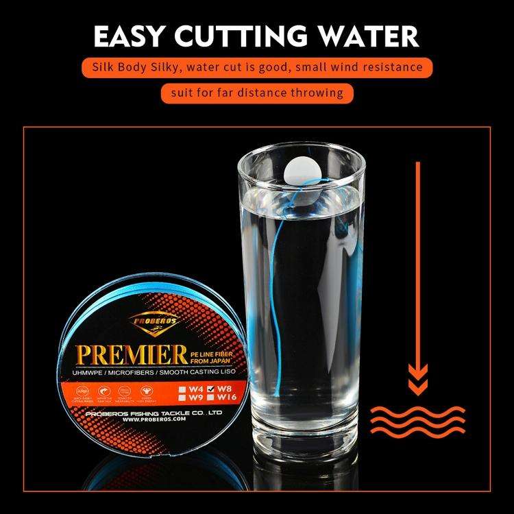 PROBEROS 8 Edited 100M Majestic Horse Fish Line, Line number: 0.4 / 6LB(Grey)