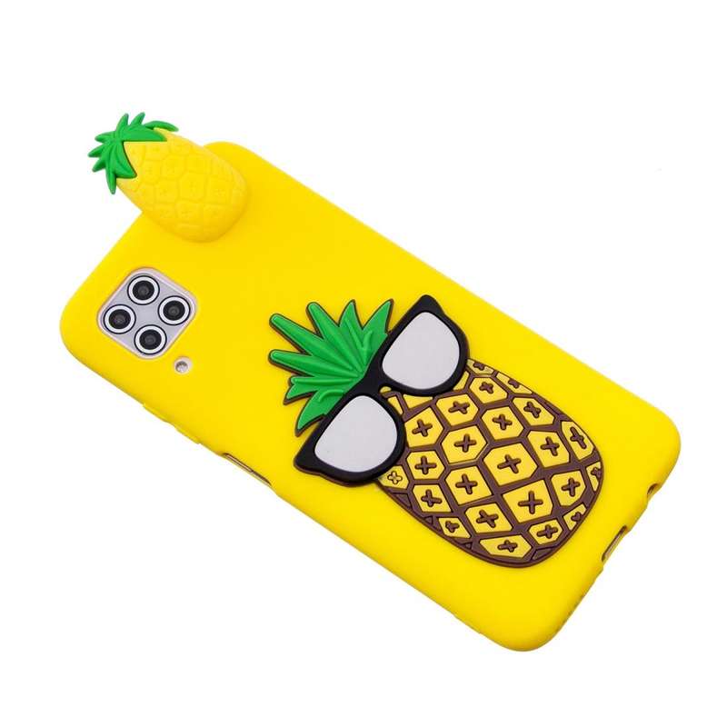 For Huawei P40 Lite Shockproof 3D Lying Cartoon TPU Protective Case(Pineapple)