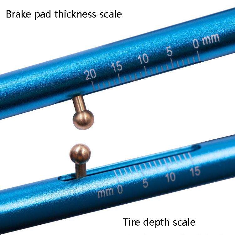 Auto Repair 2 In 1 Testing Tool Brake Pad Thickness Test Pen Car Tire Treated Depth Test Instrume...