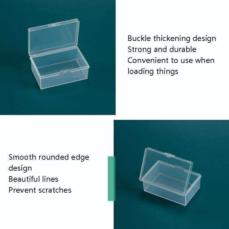 20 PCS Rectangular Transparent Storage Box Plastic Universal Packaging Box With Cover Parts Acces...