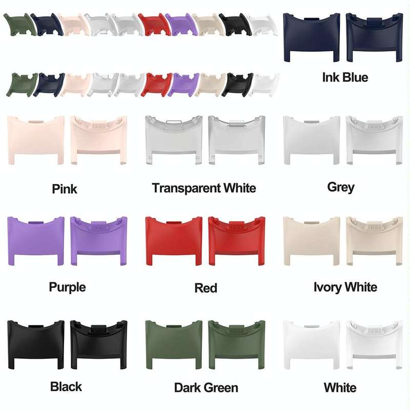 For Xiaomi Mi Band 8 1 Pair  PC Plastic Watch Band Connector(White)