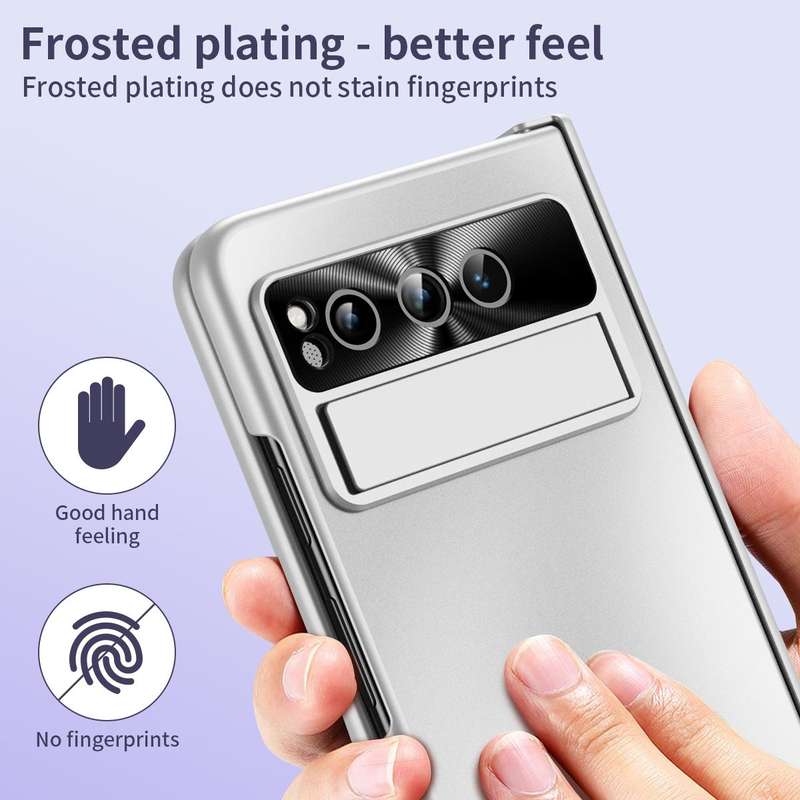 For Google Pixel Fold Integrated Electroplating Folding All-inclusive Phone Case(Silver)