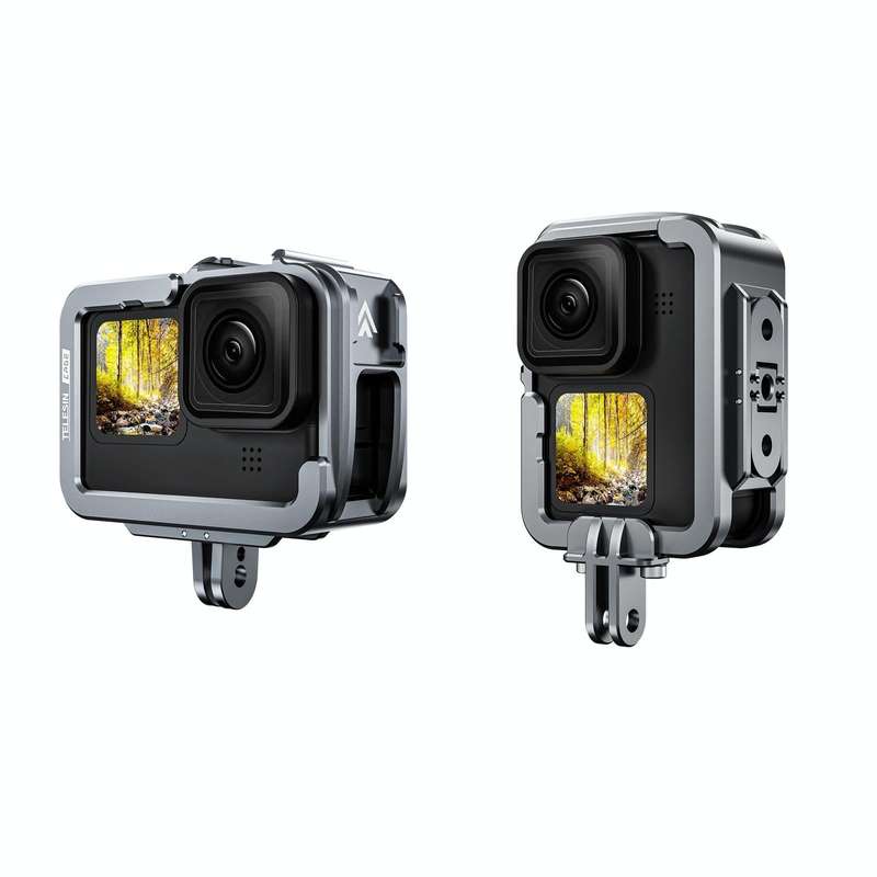 TELESIN Aluminium Alloy Frame Case For GoPro Hero11 Black / HERO10 Black / HERO9 Black ,Spec: Ver...