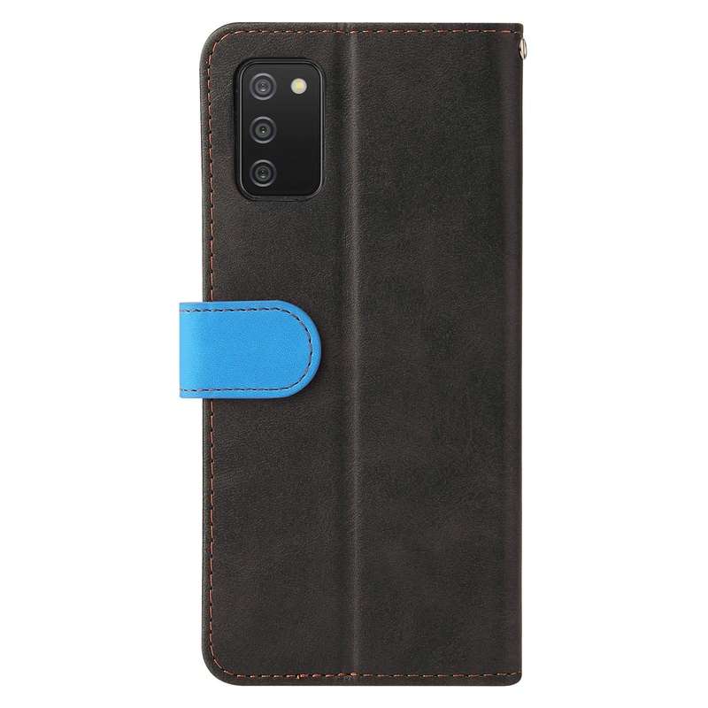 For Samsung Galaxy A02s US Version Business Stitching-Color Horizontal Flip PU Leather Case with ...