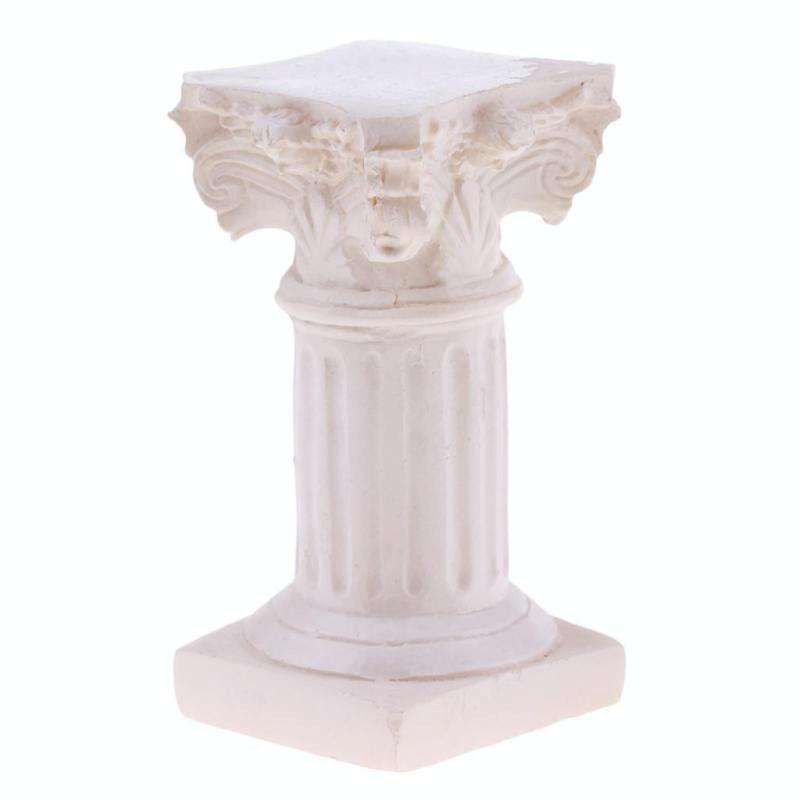 For Garden Diorama Yard Scenery Decor Resin Roman Column Pillar Model