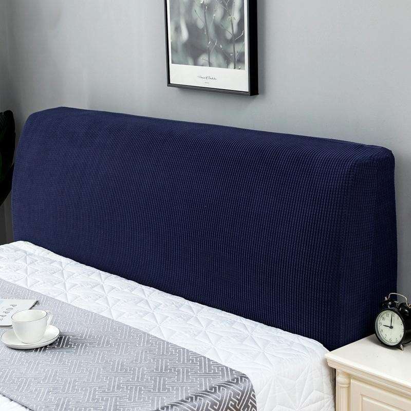 Polar Fleece Elastic Full Covered Headboard Dust Cover, Size:120cm(Blue)