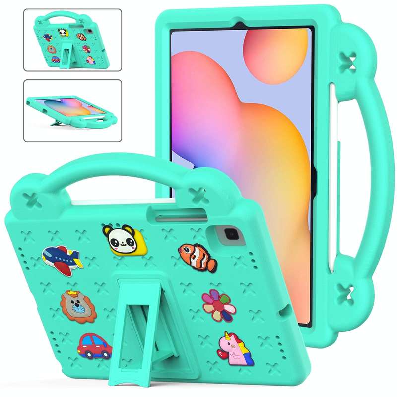 For Samsung Galaxy Tab S6 Lite 10.4 2020/2022 Handle Kickstand Children EVA Shockproof Tablet Cas...