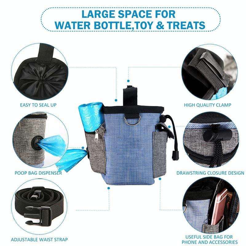 Dog Training Bag Outing Food Snacks Garbage Bag Dog Outing Training Waist Bag Pet Training Bag, S...