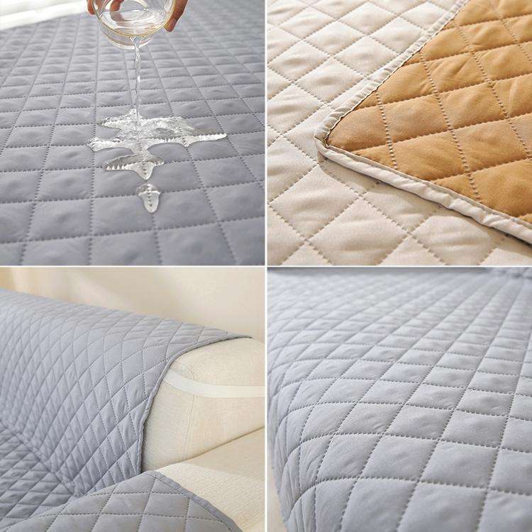 Double-sided Waterproof Pet Cushion Diamond Pattern Sofa Cover, Size:55x196cm(Navy Blue)