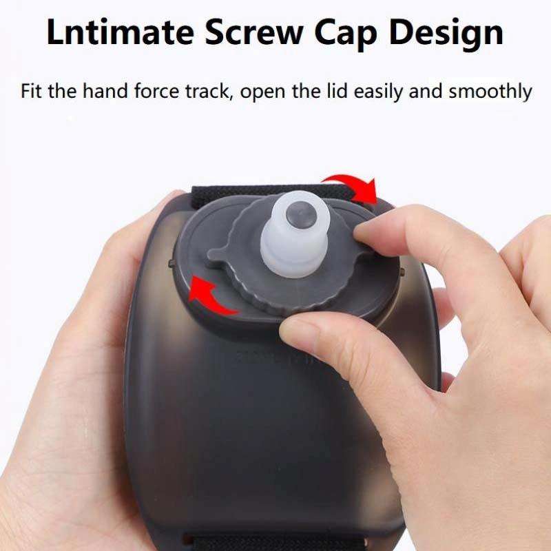 200ml Outdoor Running Wrist Water Bottle Hands Free Sports Cup(Black)