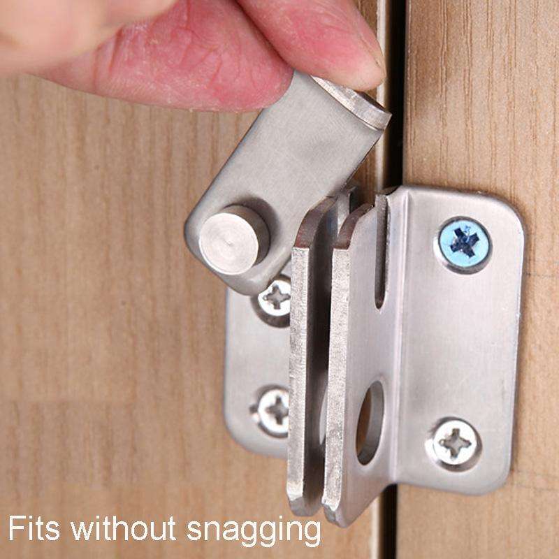 Small Left Open Stainless Steel Sliding Door Latch No Punch Latch Door Bolt Catch With Screw