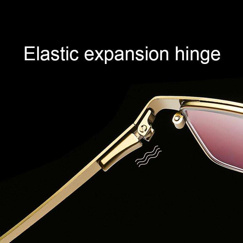 Dual-purpose Photochromic Presbyopic Glasses, +2.00D(Gold)