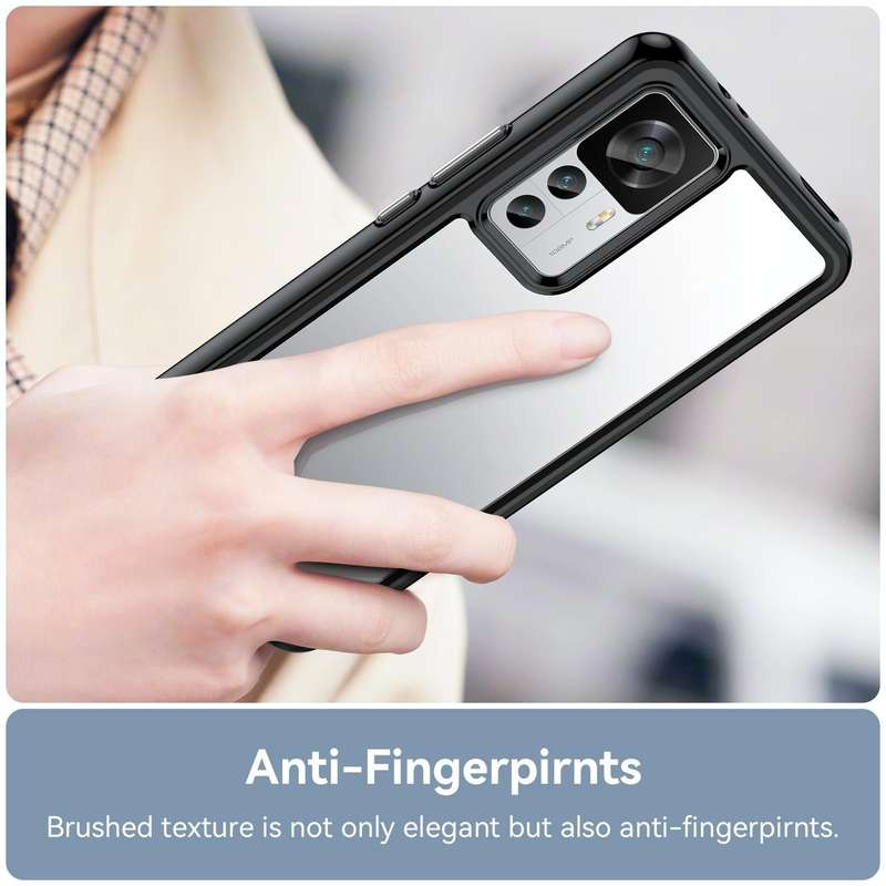 For Xiaomi Redmi K50 Ultra/Xiaomi 12T/Xiaomi 12T Pro Colorful Series Acrylic + TPU Phone Case(Black)