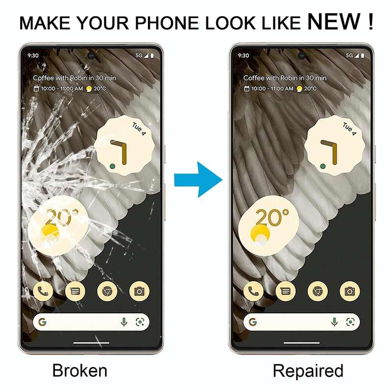 For Google Pixel 7 Pro Front Screen Outer Glass Lens with OCA Optically Clear Adhesive