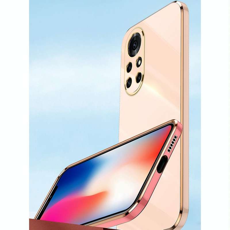 For Huawei nova 8 Pro 5G XINLI Straight 6D Plating Gold Edge TPU Shockproof Case with Ring Holder...