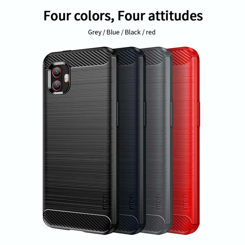 For Samsung Galaxy Xcover6 Pro / Xcover Pro 2 MOFI Gentleness Brushed Carbon Fiber Soft TPU Case(...