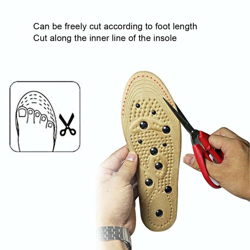 Memory Cotton Magnetic Massage Insoles, Size: Large 41-46cm(Blue)
