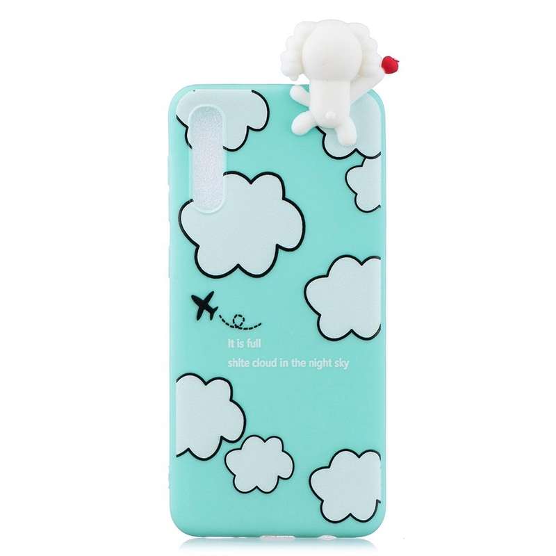 For Galaxy A50 Shockproof Cartoon TPU Protective Case(Clouds)